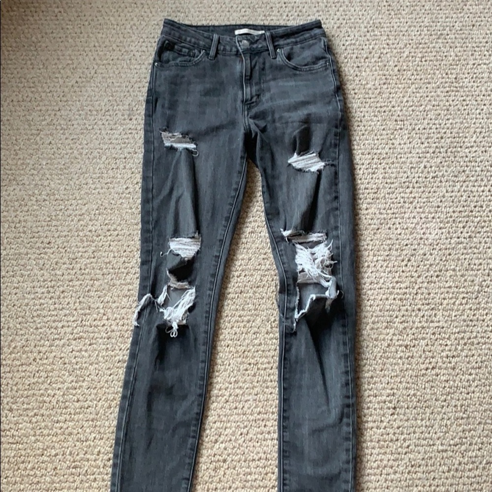 721 High rise skinny dark grey/black Levi’s Jeans